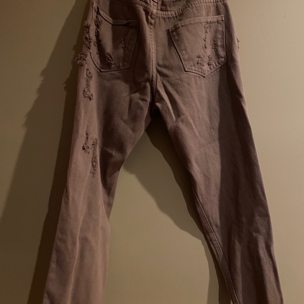 Brown distressed khakis